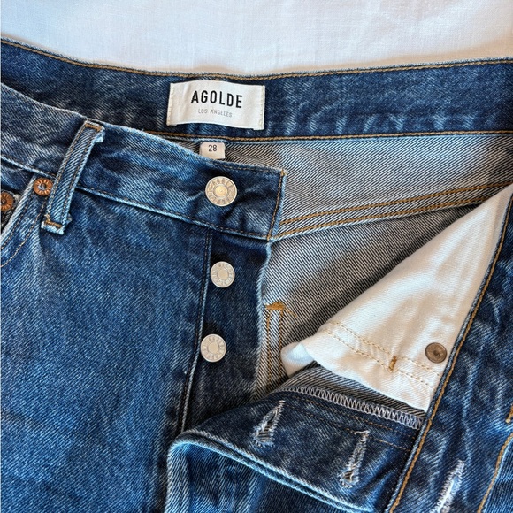 Agolde Riley High Rise Straight Crop in Sphere - Picture 5 of 5